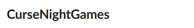 Bannière de l'éditeur Curse Night Games